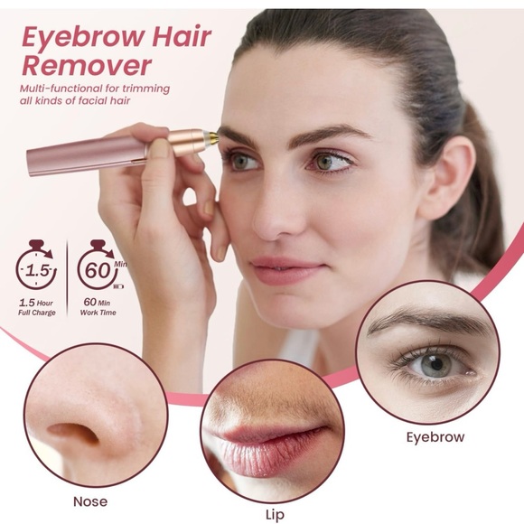 Rechargeable Heated Eyelash Curler & Electric Eyebrow Trimmer Beauty Kit New - Picture 3 of 11